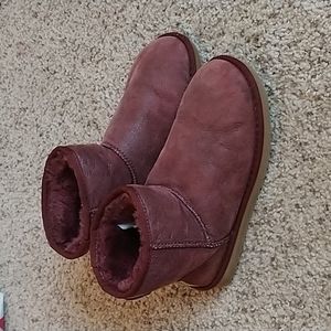 UGG Classic Mini Burgundy boots
